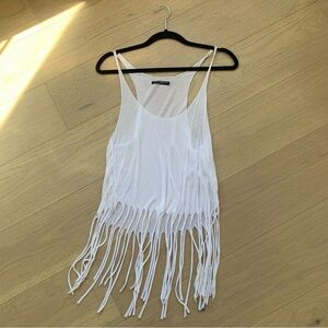 White tank top /Beach Cover Up